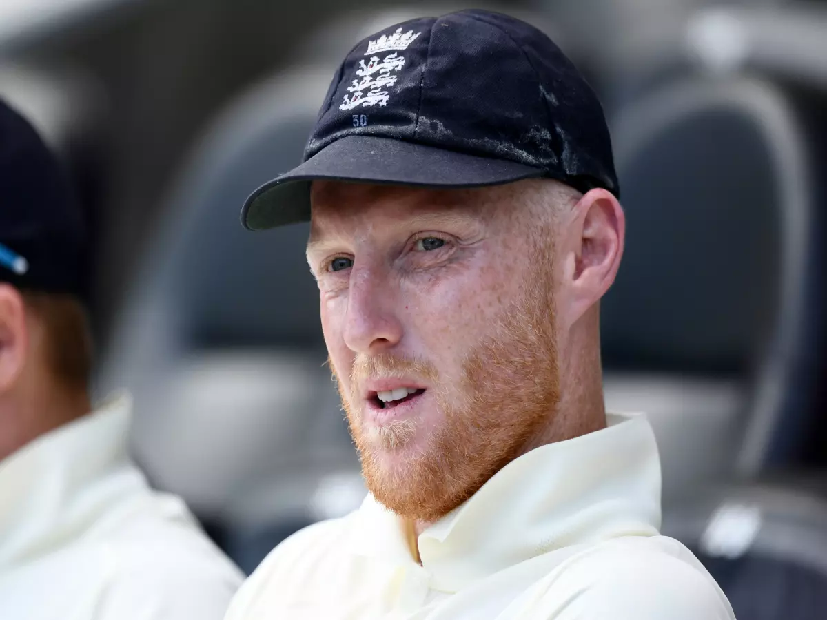 England player Ben Stokes looks on between sessions during day 2 of the First Ashes Test between Australia and England at The Gabba, Brisbane, Thursday, December 9, 2021