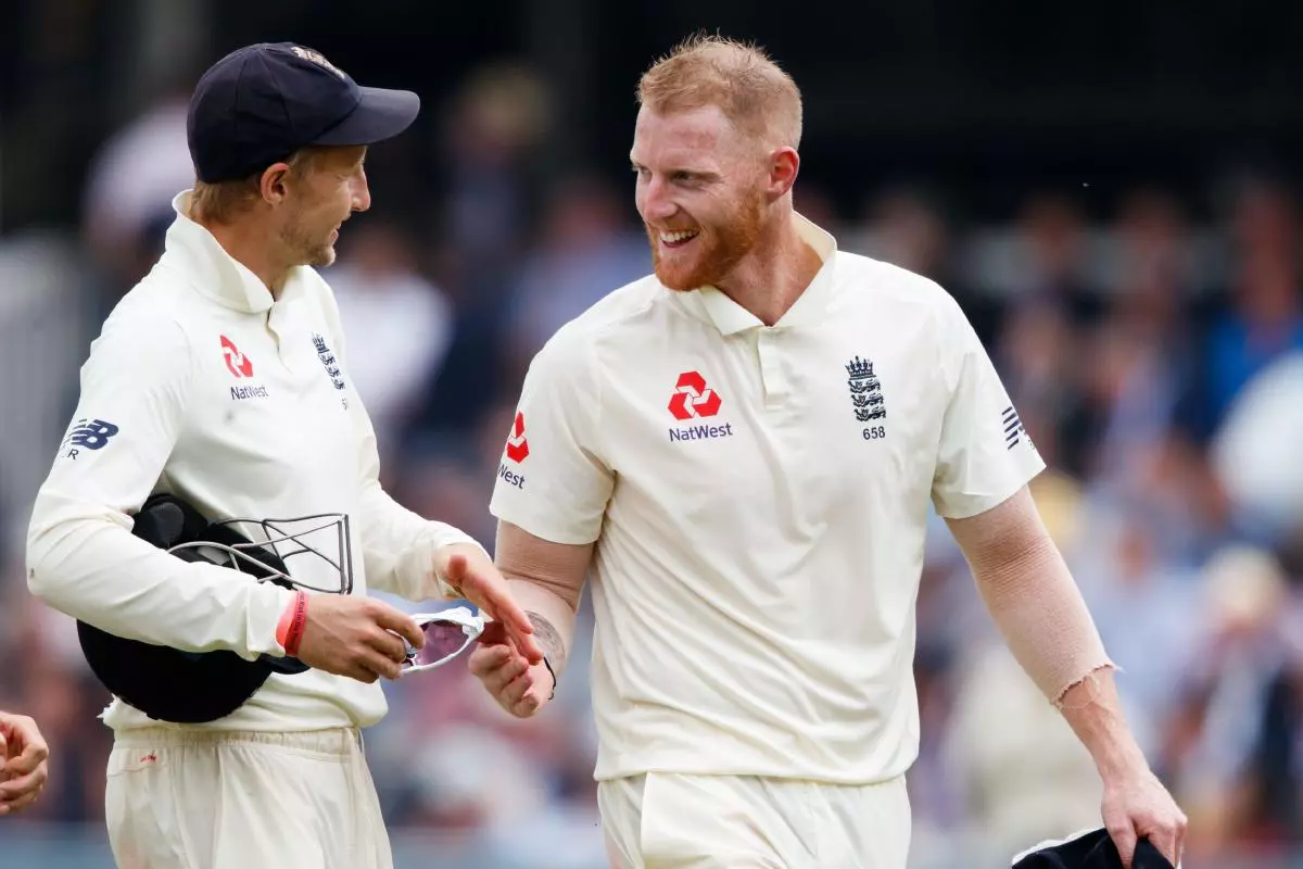 England's Ben Stokes (right) with Joe Root.