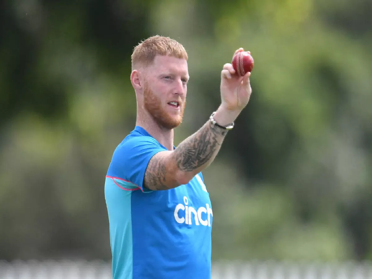 Ben Stokes of England is seen d warming up before the Ashes Tour Match between England Men and England Lions, at Ian Healy Oval in Brisbane, Friday, December 3, 2021.