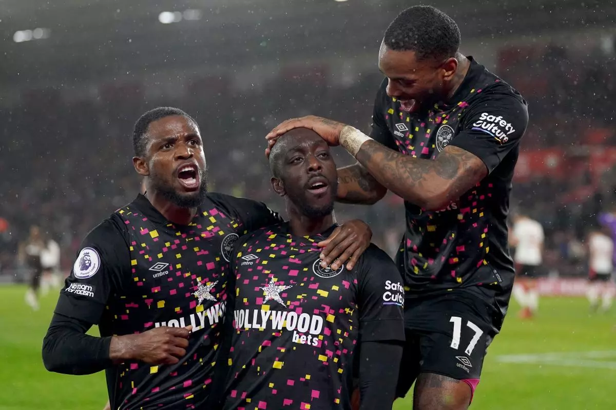 Brentford’s Yoane Wissa celebrates
