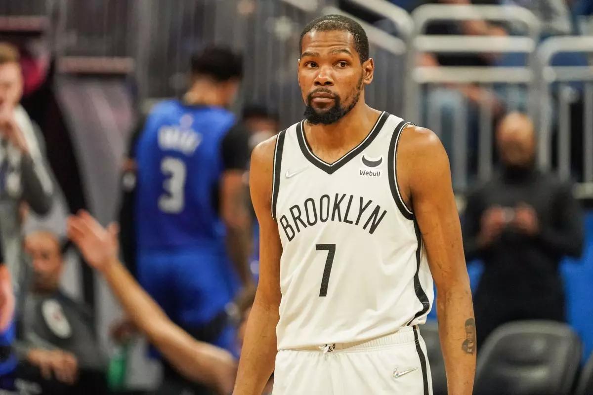 Brooklyn Nets Kevin Durant #7 at the Amway Center.