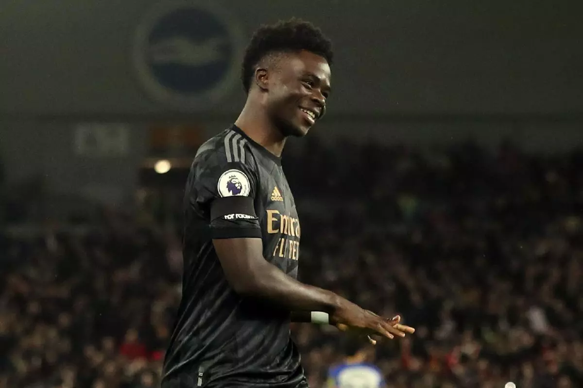 Bukayo Saka of Arsenal Dec 2022