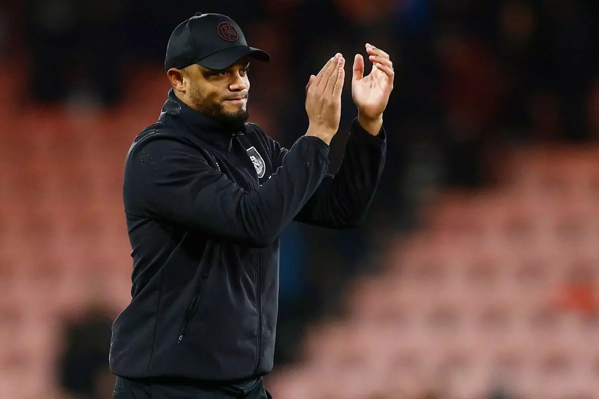 Burnley manager Vincent Kompany celebrates