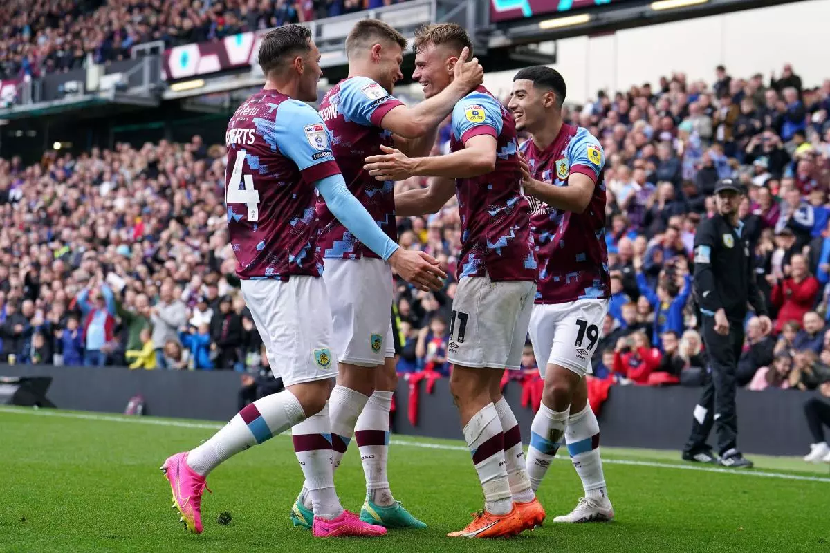 Burnley’s Scott Twine celebrates scoring
