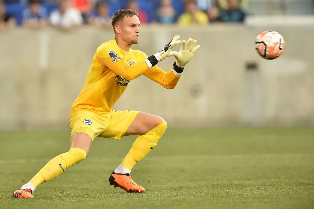 Carl Rushworth in pre-season action for Brighton - July 2023