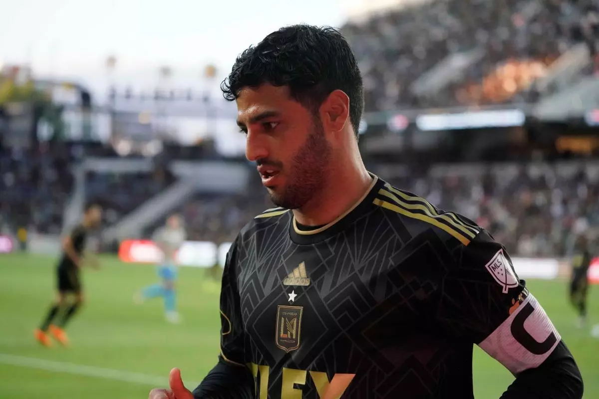 Carlos Vela playing for LAFC in MLS on 2nd May 2023