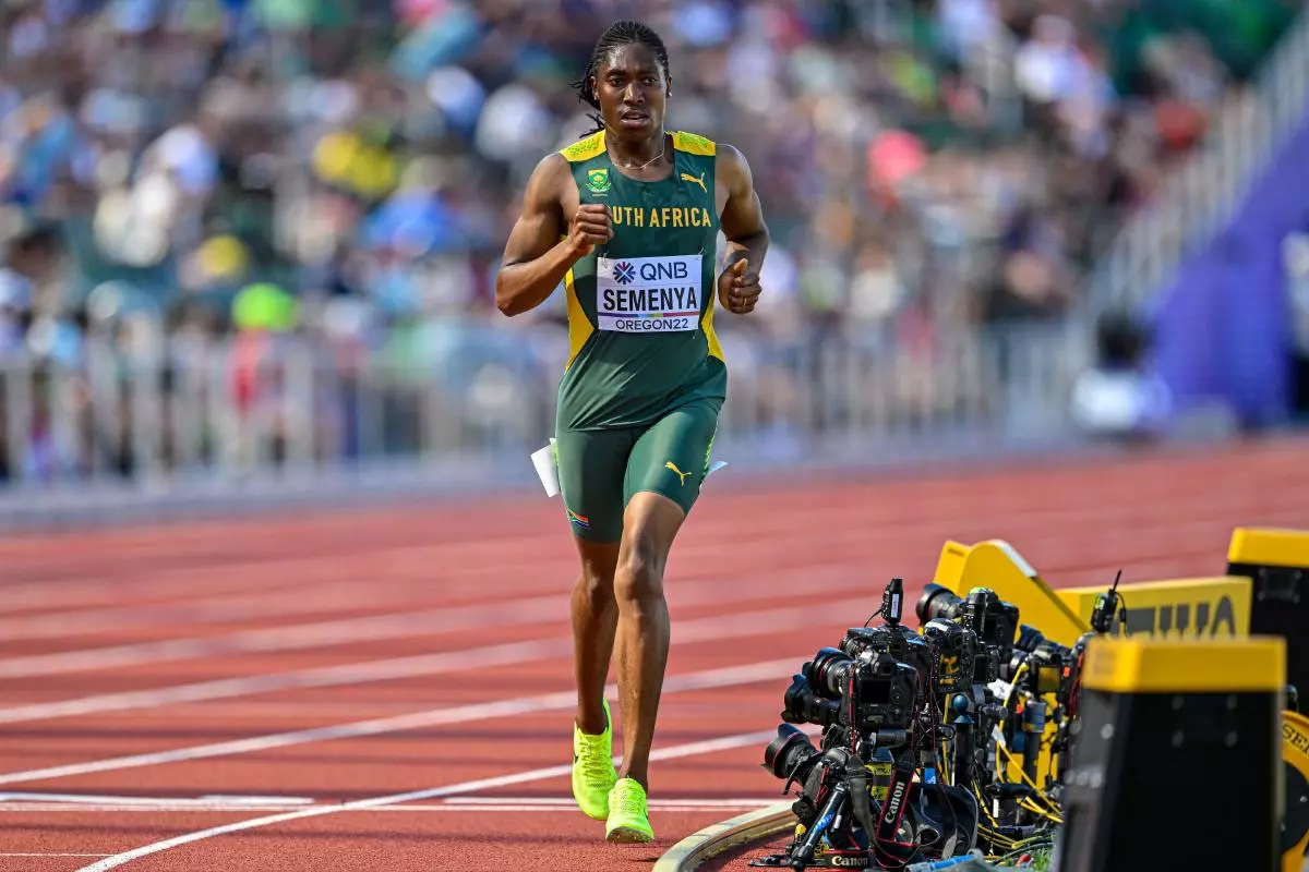 Caster Semenya of South Africa competing on Women's 5000m during the World Athletics Championships - July 2022