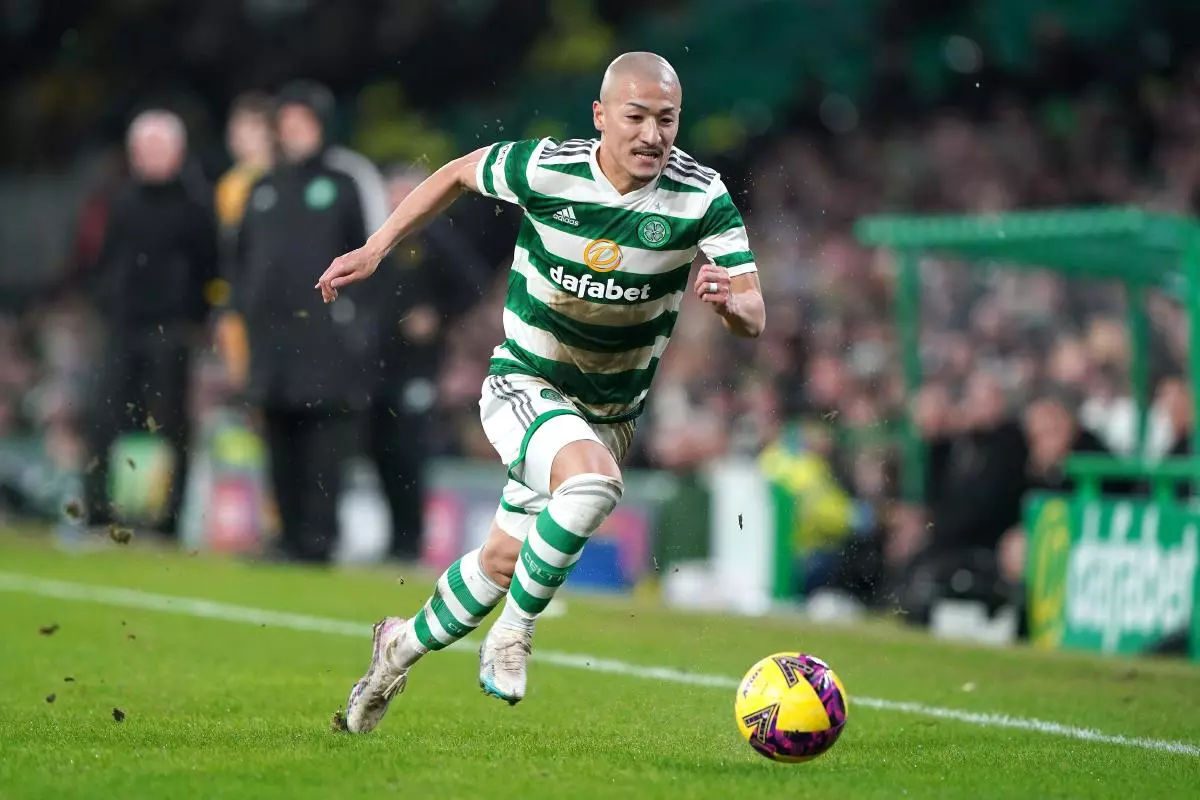 Celtic's Daizen Maeda in action during the cinch Premiership match at Celtic Park