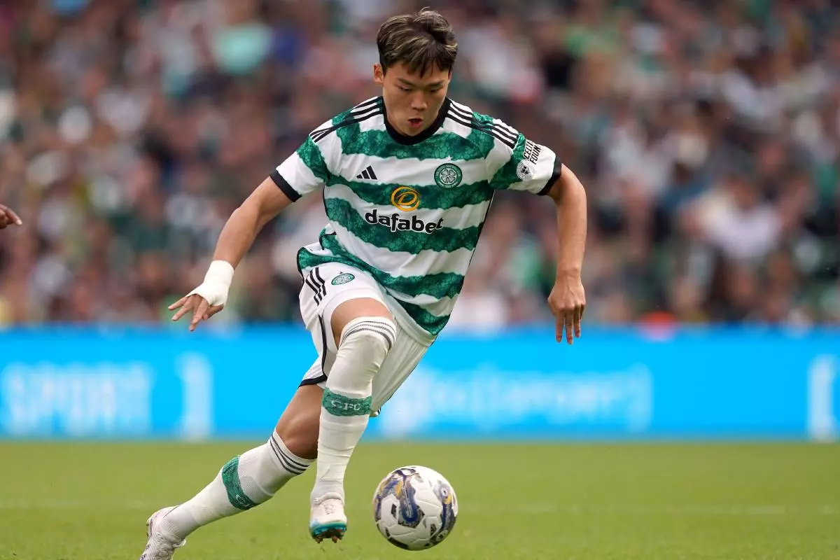 Celtic’s Oh Hyeon-gyu during the pre-season friendly match at the Aviva Stadium - July 2023