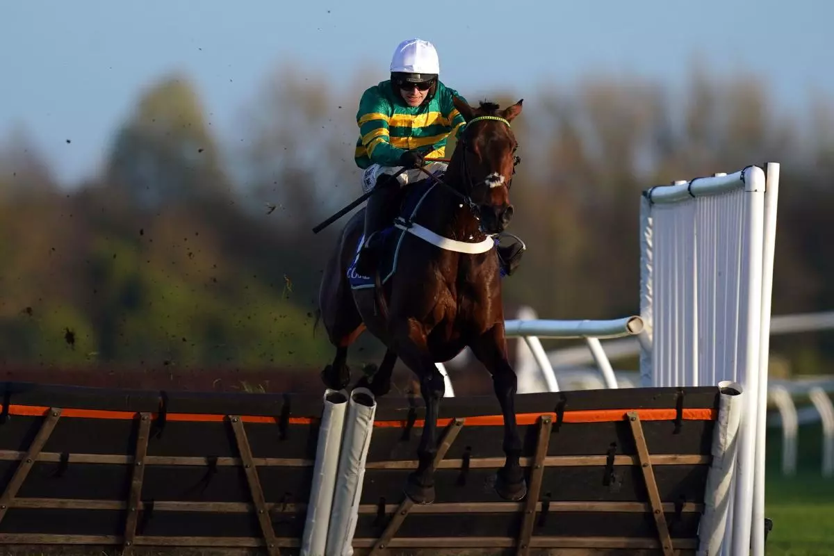 Champ Jonjo O'Neill jr wins Long Distance Hurdle at Newbury