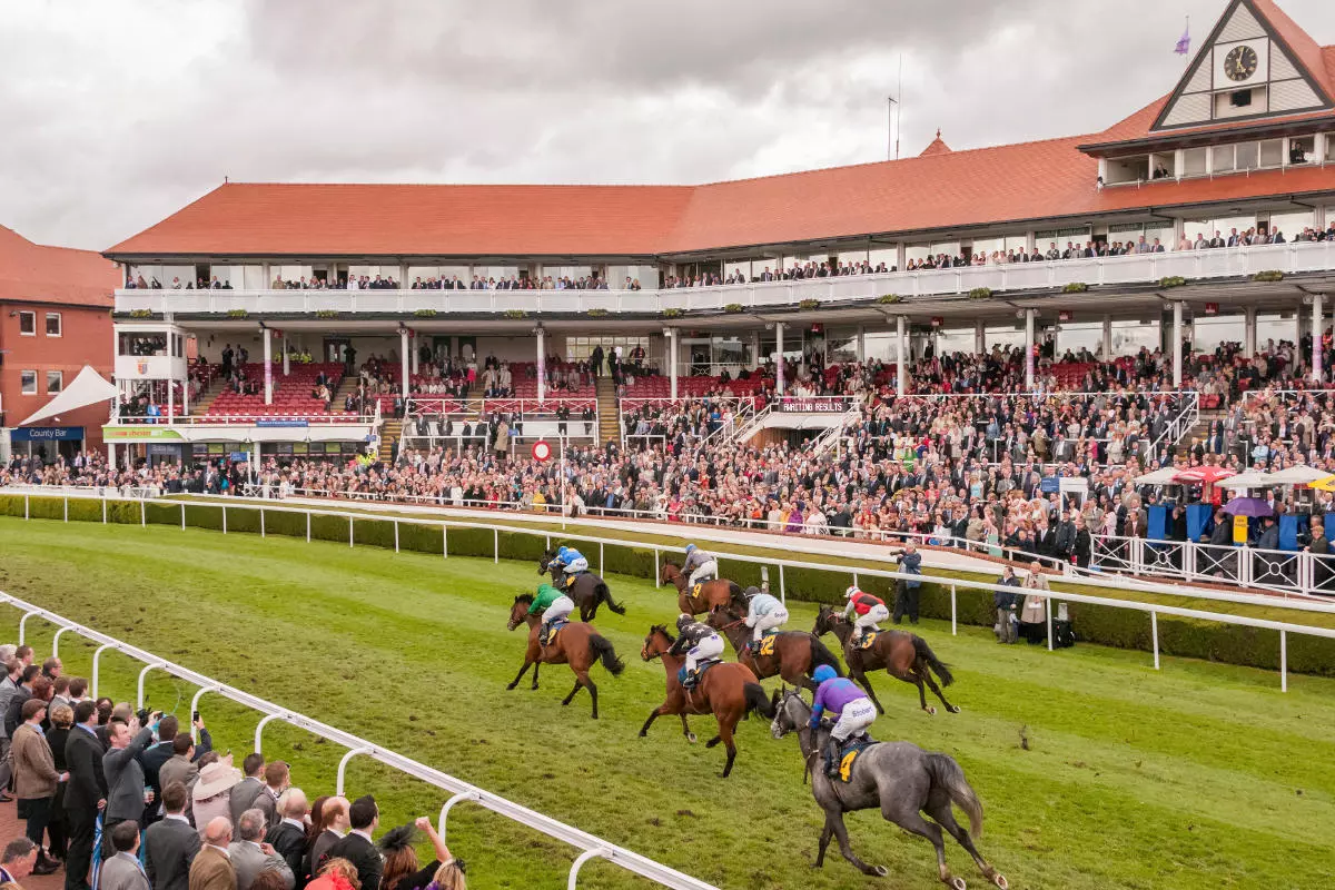 Chester racecourse finishing straight