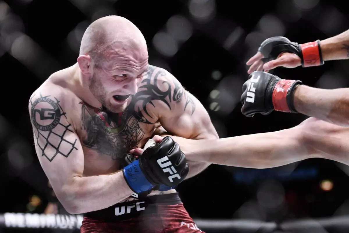 Chris Fishgold in action during UFC Fight Night