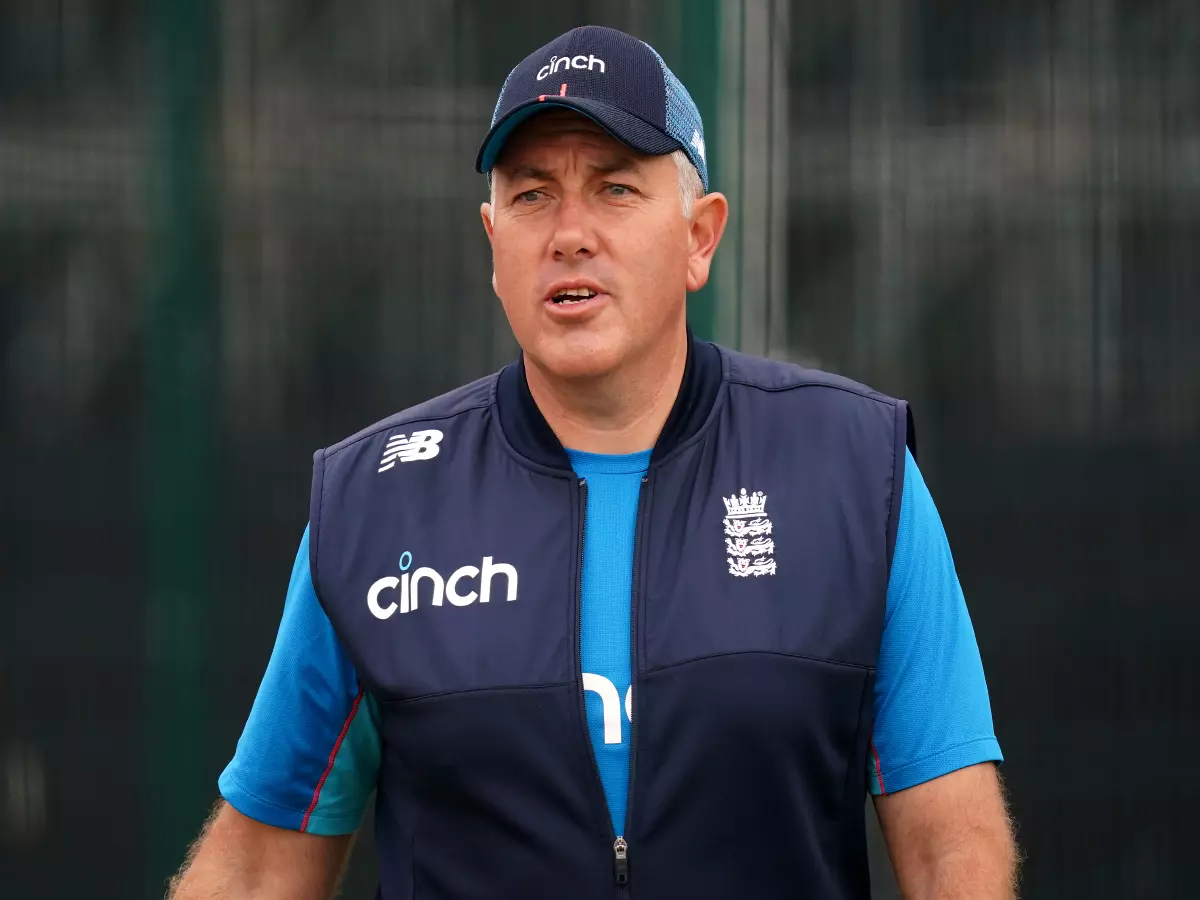 England head coach Chris Silverwood during a nets session at Emirates Old Trafford, Manchester. Picture date: Thursday September 9, 2021.