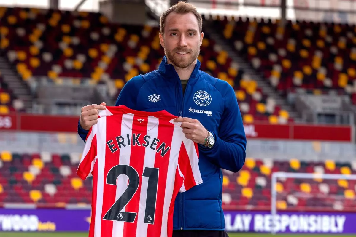 Christian Eriksen Brentford shirt