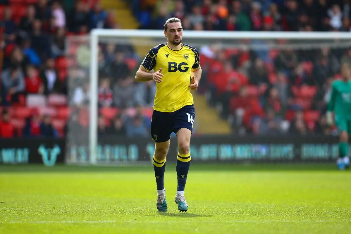 Ciaron Brown of Oxford United during the game Barnsley - April 2023.jpg