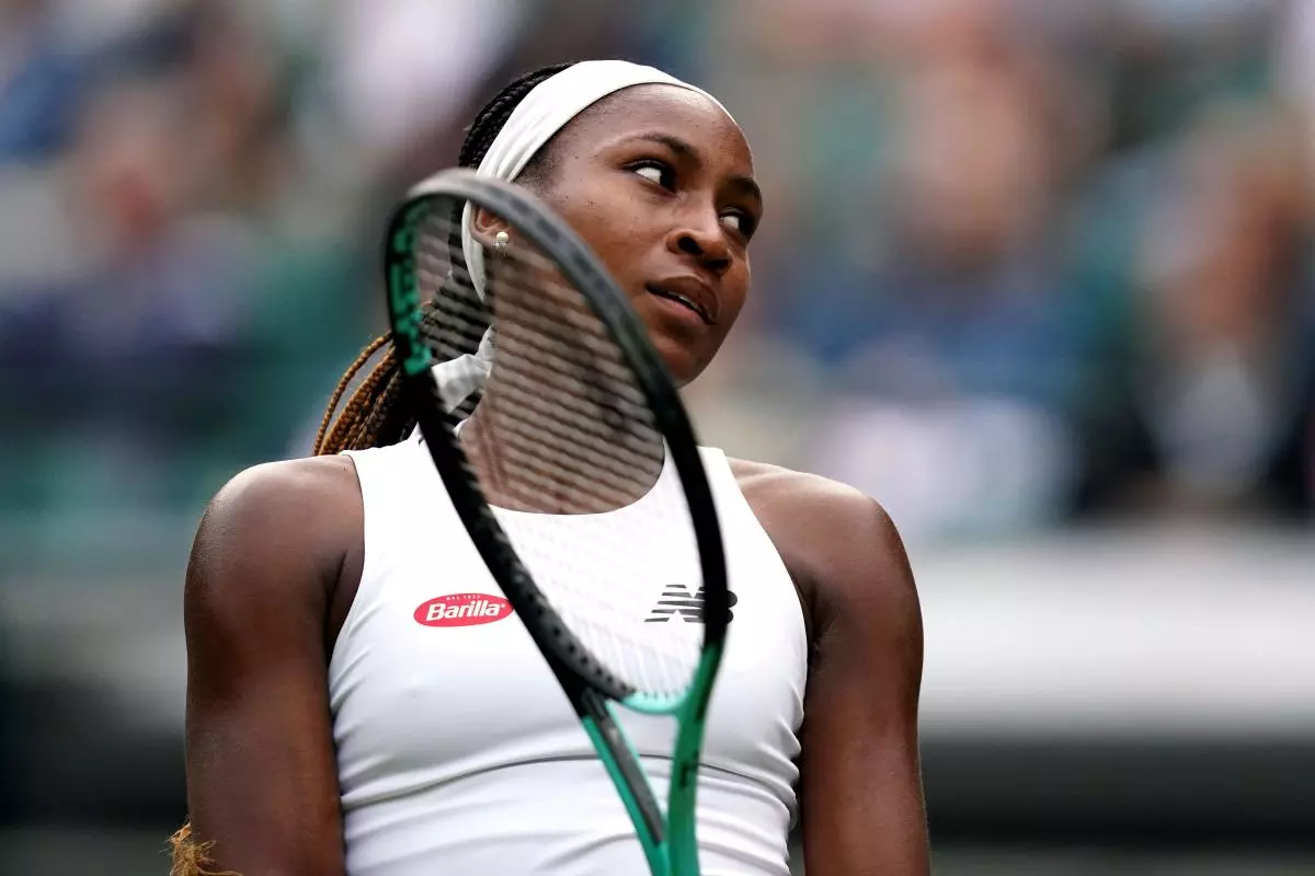 Coco Gauff during her match