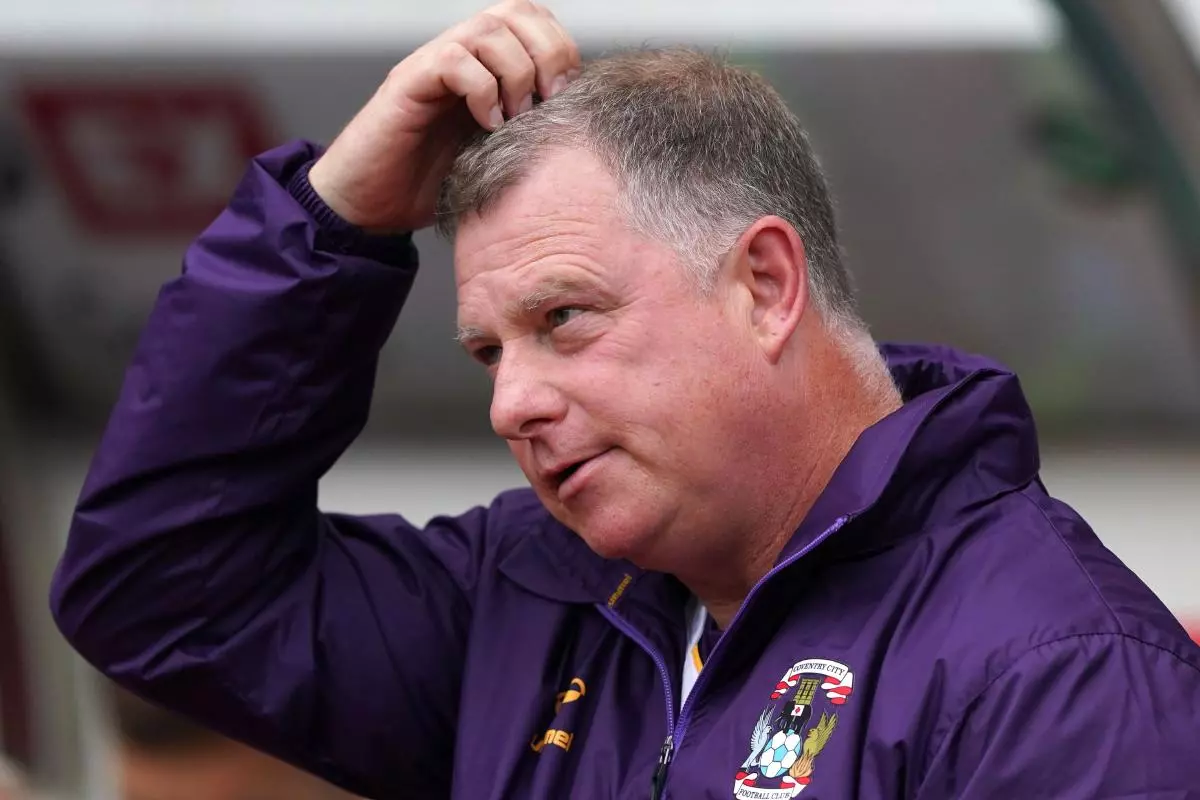 Coventry City manager Mark Robins