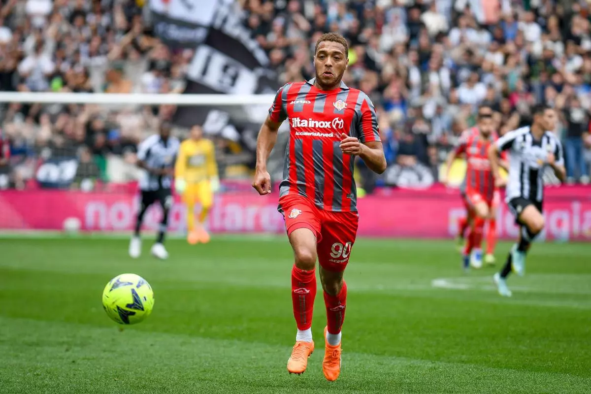 Cremonese's Cyriel Dessers in action for Cremonese - March 2023