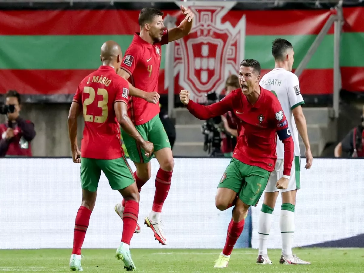 Cristiano Ronaldo celebration Portugal vs Republic of Ireland Sep21