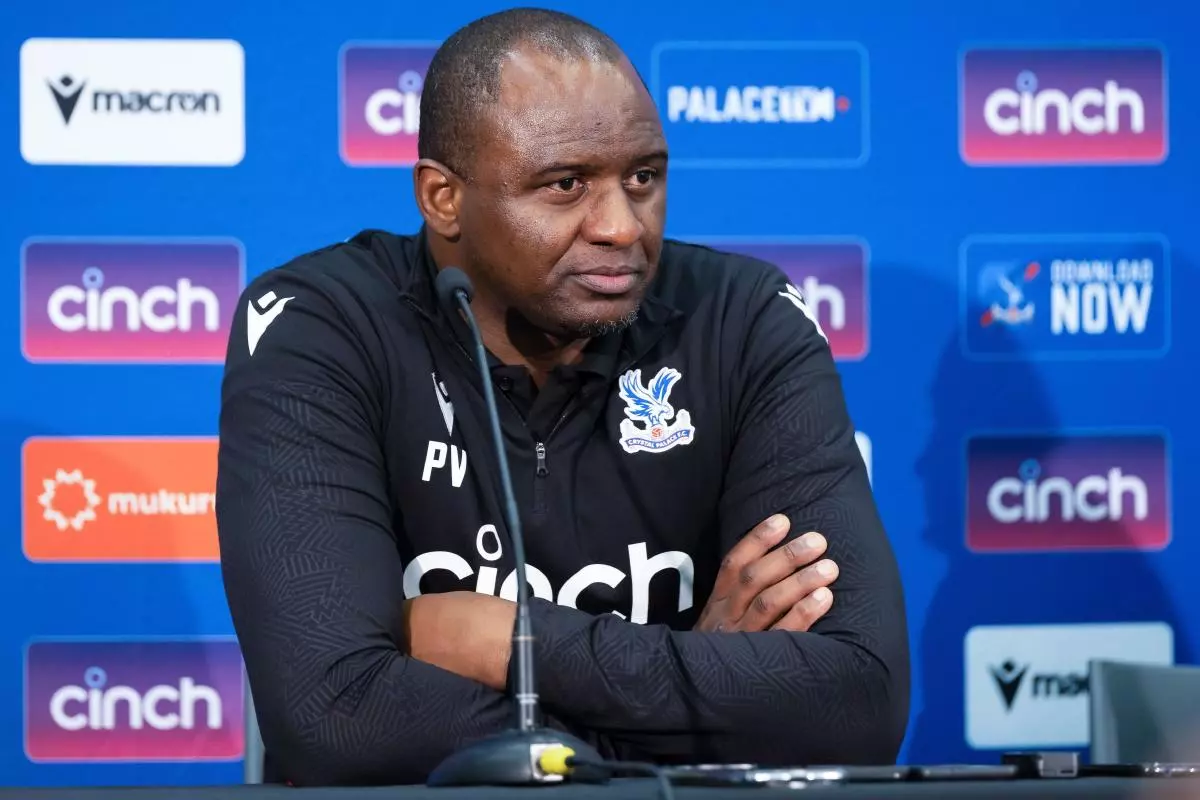 Crystal Palace manager Patrick Vieira