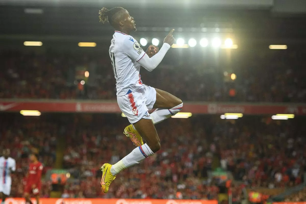 Crystal Palace's Wilfried Zaha celebrates