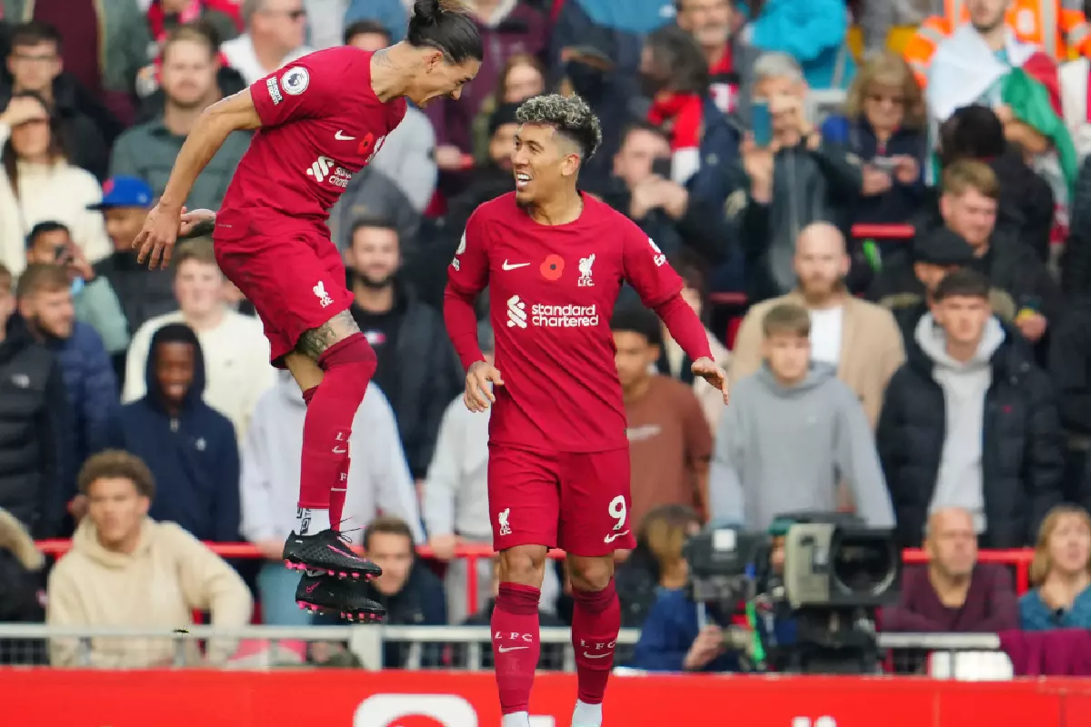 Darwin Nunez scores against Southampton November 2022