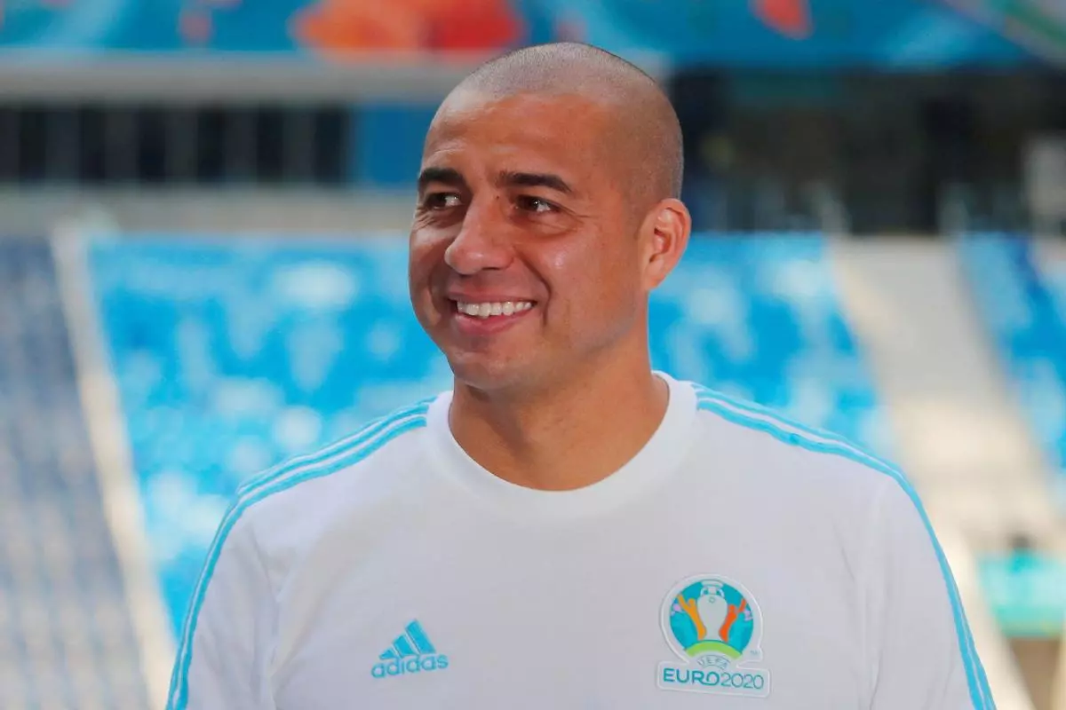 David Trezeguet at the Gazprom Arena soccer stadium