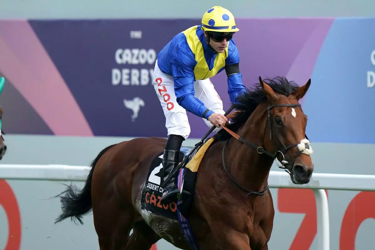 Desert Crown ridden by jockey Richard Kingscote - May 2023