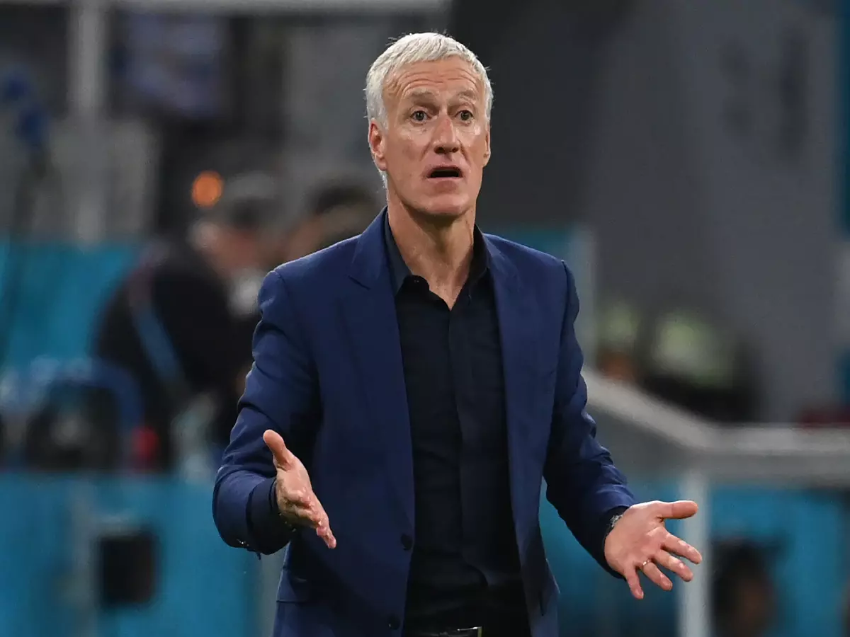 European Championship, France - Germany, preliminary round, Group F, 1st matchday in the EM-Arena Munich. Coach Didier Deschamps