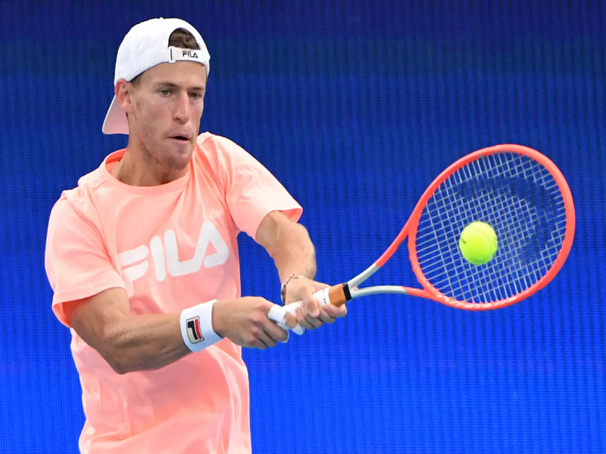 Diego Schwartzman during an ATP Cup practice session at Ken Rosewall Arena, Sydney Olympic Park in Sydney