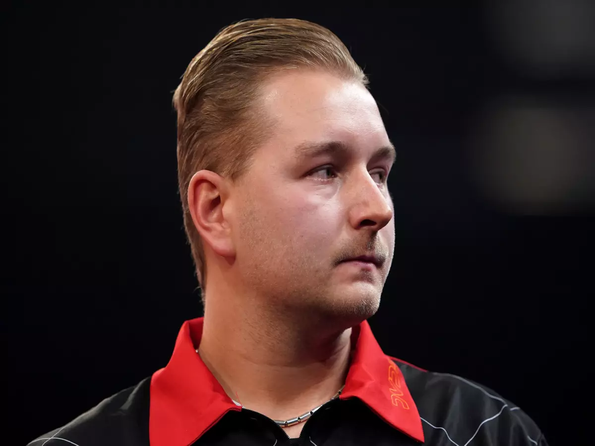 Dimitri Van den Bergh during day one of the Ladbrokes Masters 2021 tournament at the Marshall Arena, Milton Keynes. Picture date: Friday January 29, 2021.