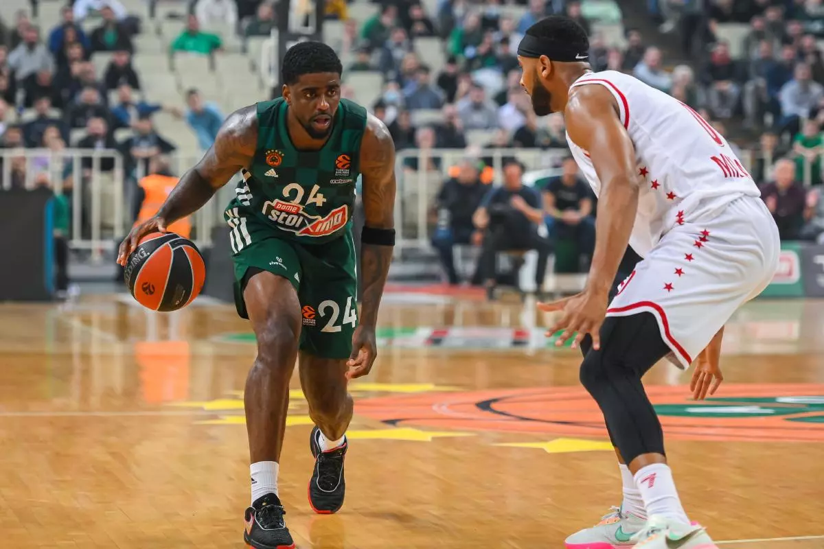 Dwayne Bacon of Panathinaikos Athens during the Euroleague