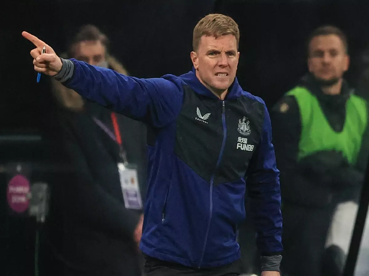 Eddie Howe Newcastle boss pointing Jan22