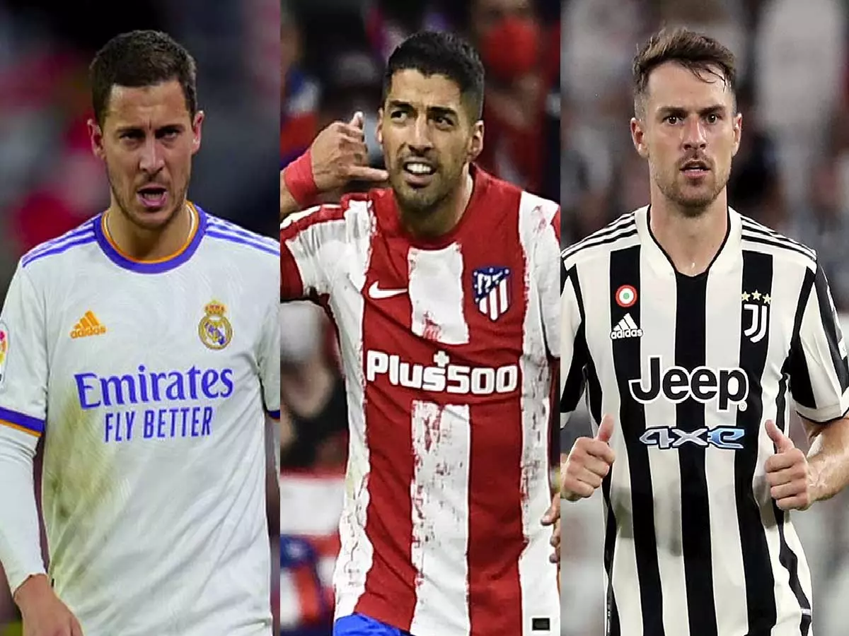 Eden Hazard, Luis Suarez, and Aaron Ramsey