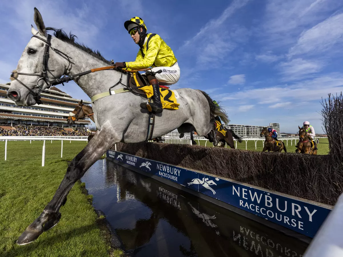 Eldorado Allen ridden by jockey Brendan Powell during the Betfair Denman Chase during Betfair Super Saturday at Newbury Racecourse. Picture date: Saturday February 12, 2022.