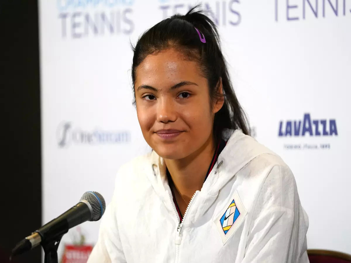 Great Britain's Emma Raducanu during a press conference on the ATP Champions Tour 2021 held at the Royal Albert Hall, London.