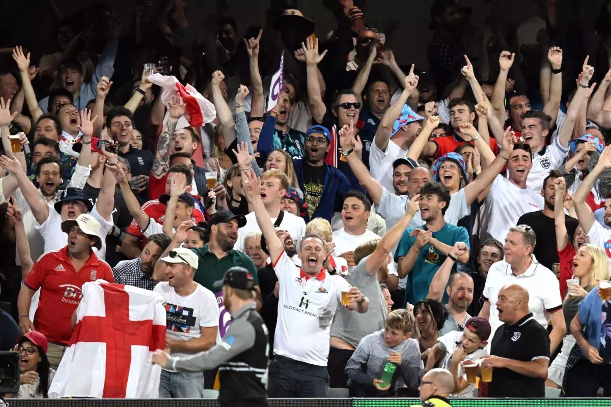 England fans in the stands during the T20 World Cup
