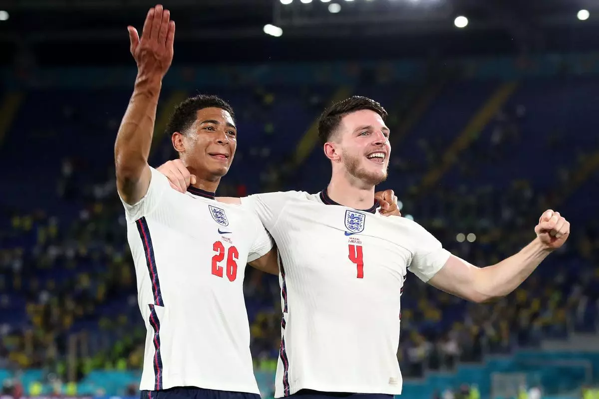 Jude Bellingham and Declan Rice