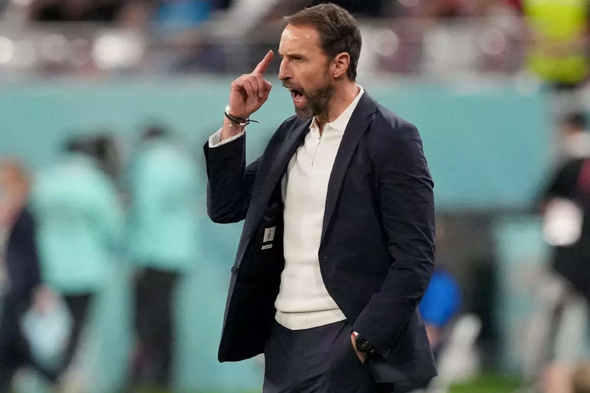 England manager Gareth Southgate on the touchline v Iran