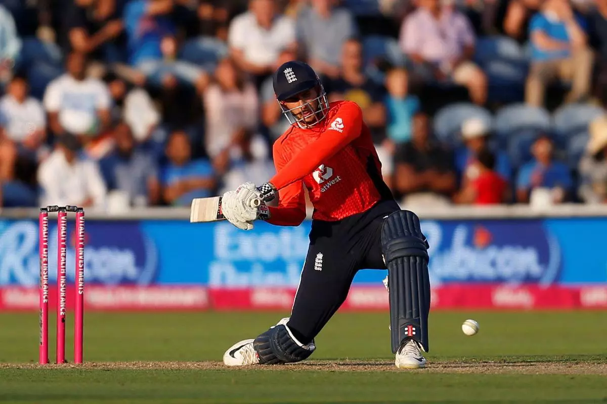 England's Alex Hales in action - October 2022
