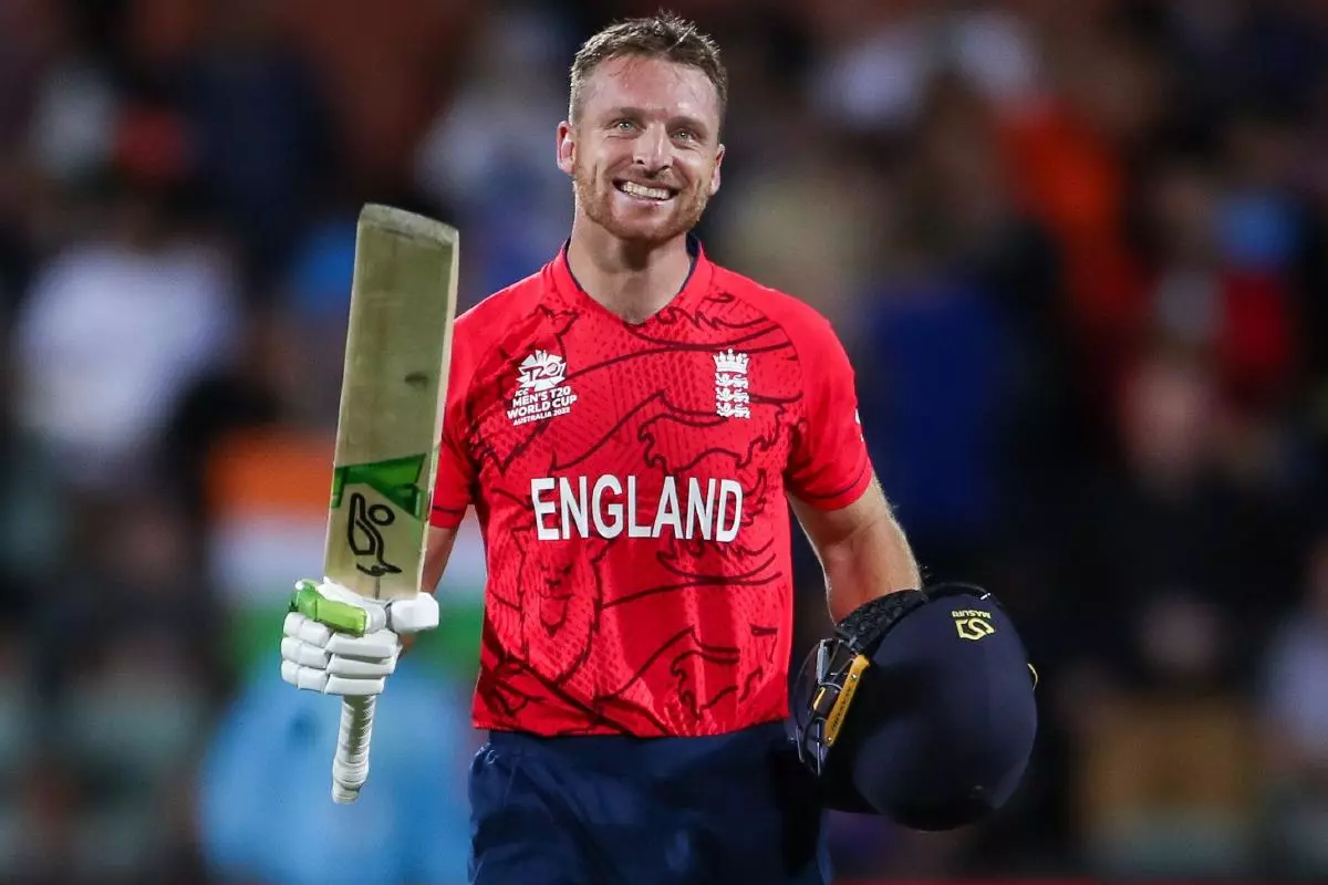 England's Jos Buttler celebrates