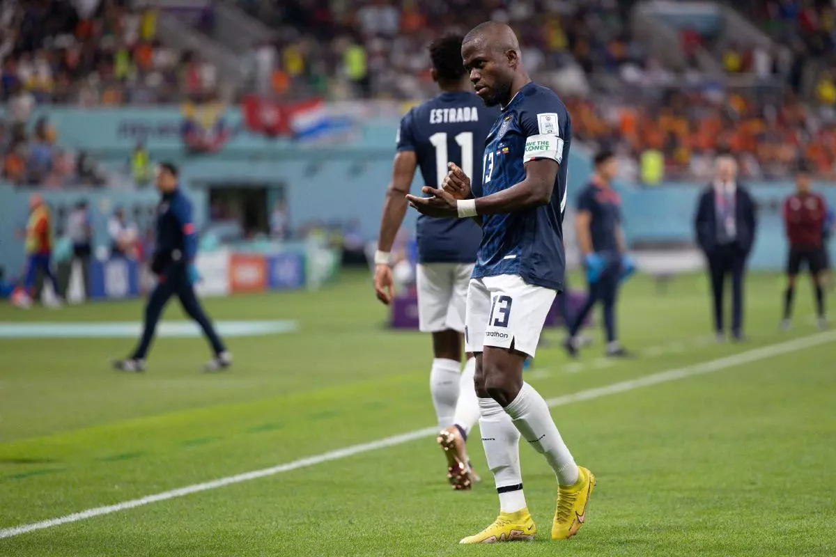 Enner Valencia celebrates goal Nov 2022