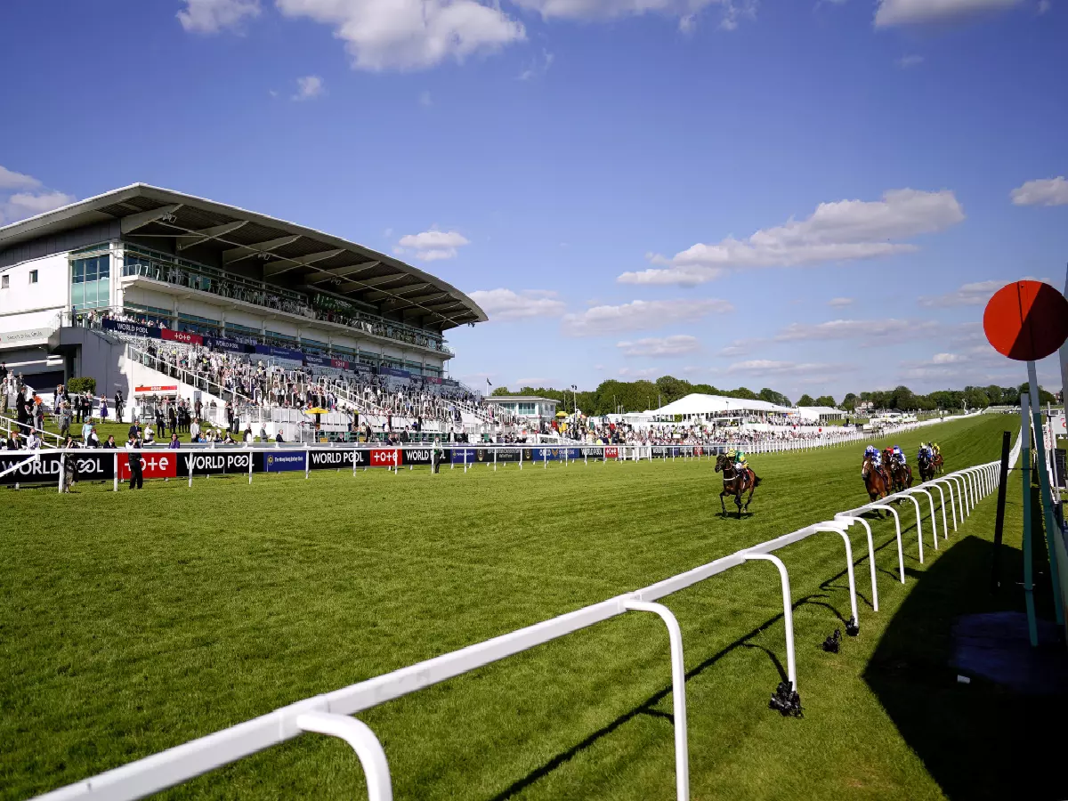 Midnights Legacy with William Buick as the jockey on their way to victory in the Northern Dancer Handicap during day two of the Cazoo Derby Festival at Epsom Racecourse, June 5, 2021