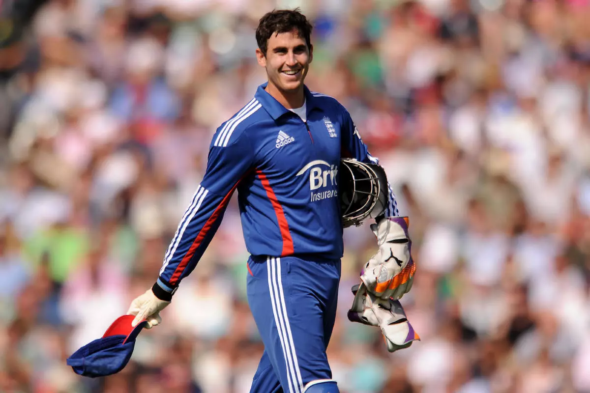 Former England wicketkeeper Craig Kieswetter is all smiles - Aug 2012