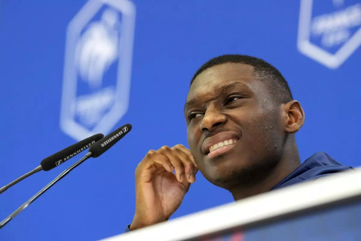 France's Randal Kolo Muani during a press conference
