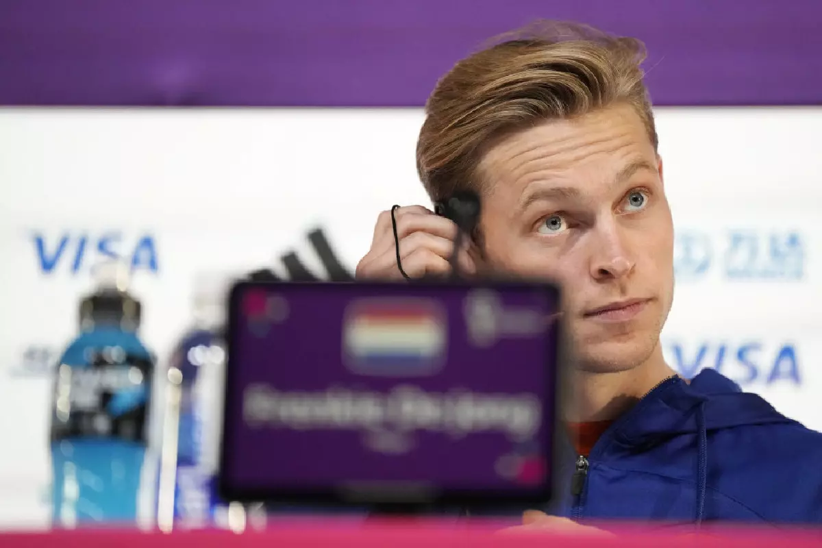 Frenkie de Jong at Netherlands press conference World Cup November 2022