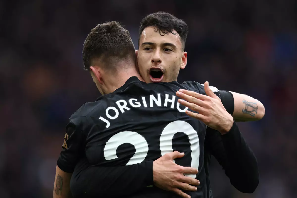 Gabriel Martinelli Jorginho Arsenal - Feb 2023
