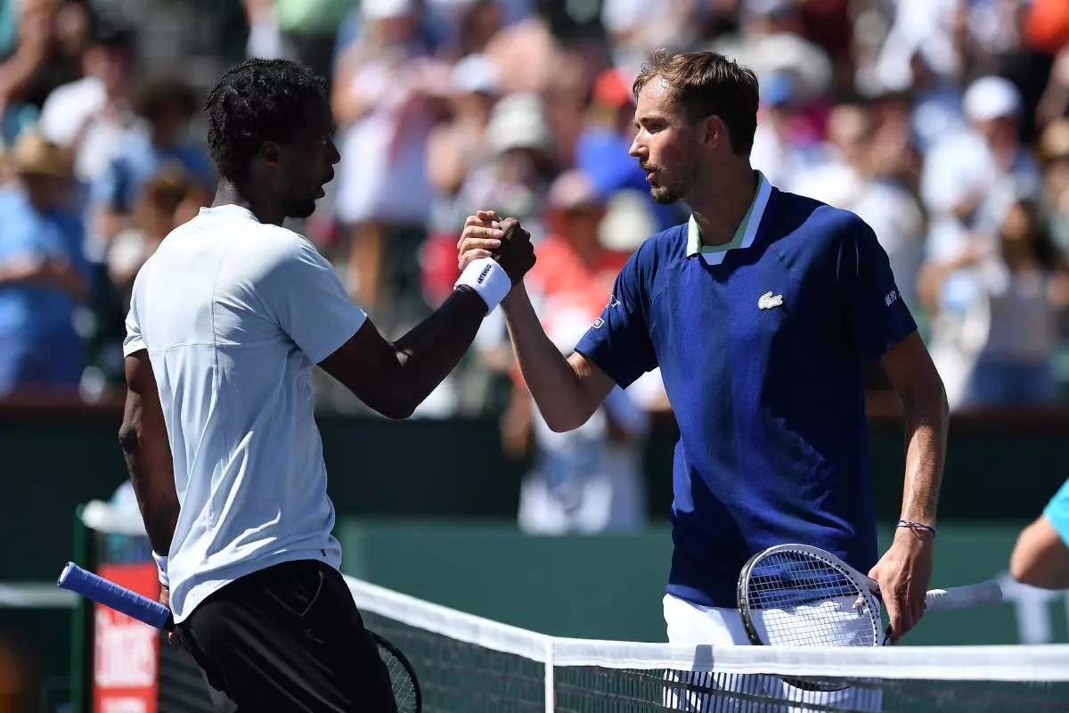Gael Monfils defeated world number 1 Daniil Medvedev TENNIS : BNP Paribas Open 2022