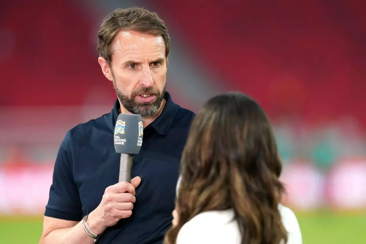 England manager Gareth Southgate speaks to the media