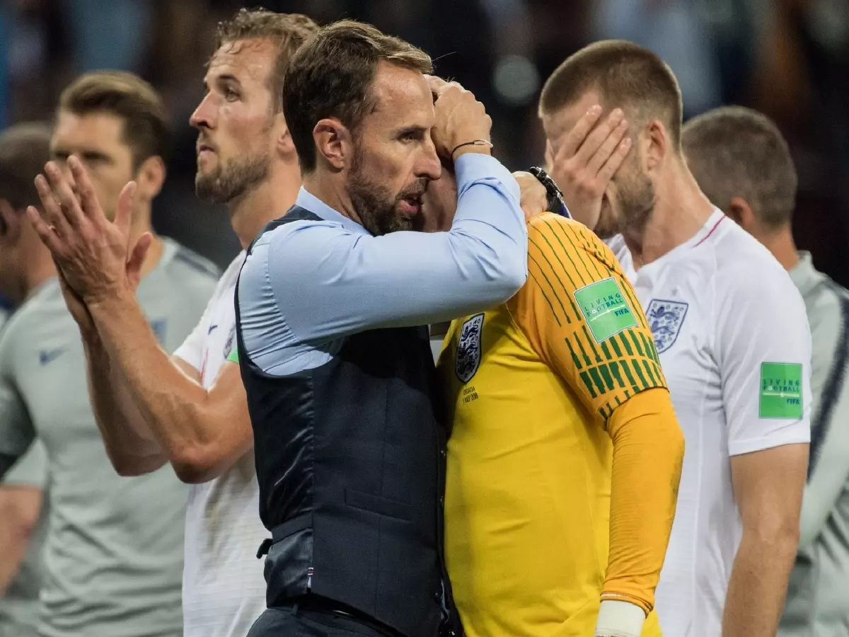 England Gareth Southgate, Jordan Pickford World Cup Jul18